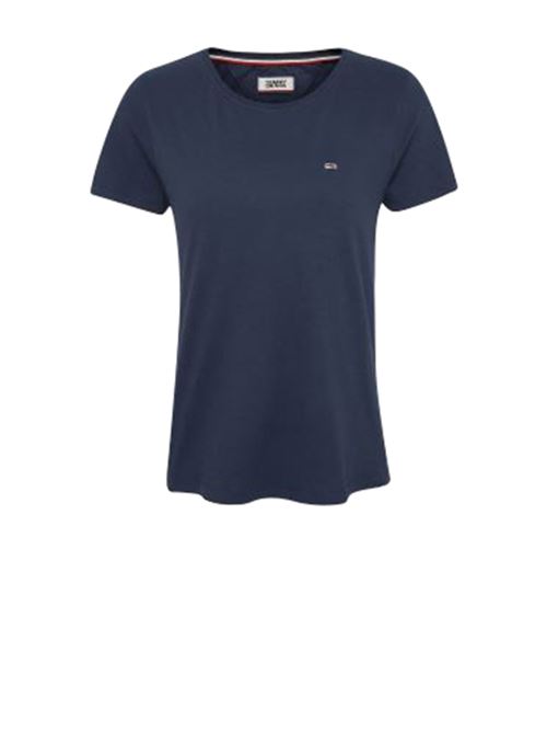 T-shirt donna girocollo con piccolo logo laterale TOMMY Jeans | DW0DW06901C87